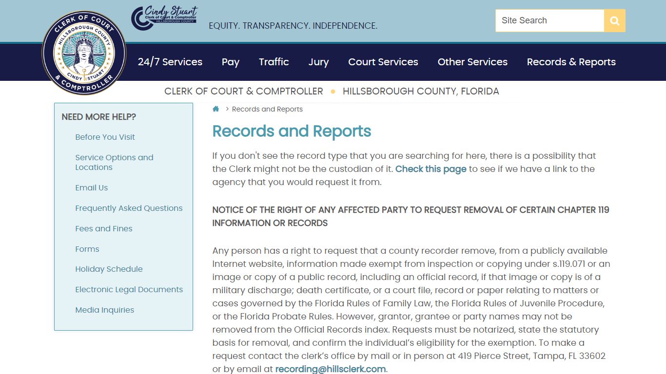 Records and Reports | Hillsborough County - hillsclerk.com