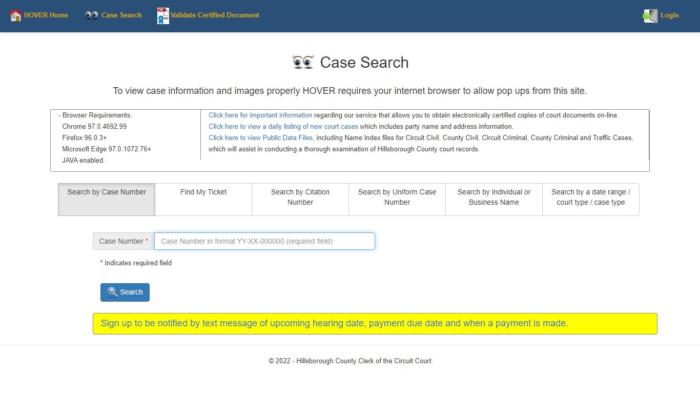Case Search - hover.hillsclerk.com
